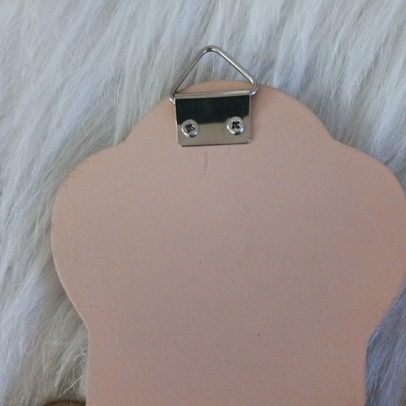 Wooden Cross with Metal Holly Design - Picture 3 of 4